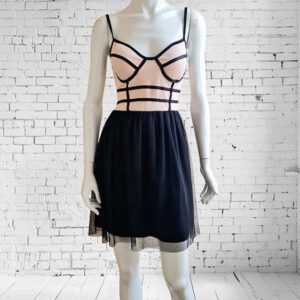 vestido fiesta corto sexy corset tul