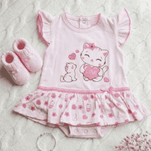 vestido bebe rosa barato