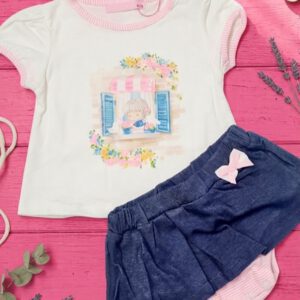 conjunto falda vaquera bebe