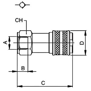 Acessório Tomada Fêmea Japonesas PN 25Bar - Image 2