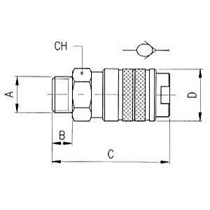 Tomada Macho Standard DN 7.5