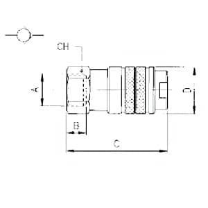 Tomada Fêmea Standard DN 7.5
