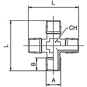 Cruzeta Macho Standard Latão - Image 2
