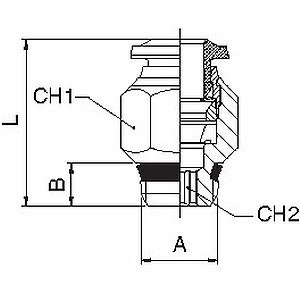 Direito Macho Engate Rápido Latão - Image 2