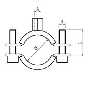 Abraçadeira Fixa Tubos redes de ar