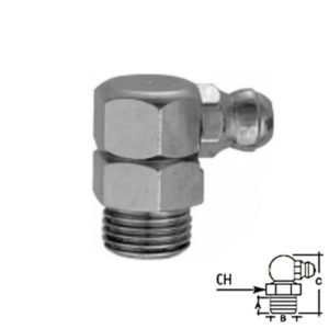 Agrafe de lubrificação S210/518A-90º-1/4″ UNF