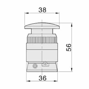 Botão Cogumelo Ø24mm