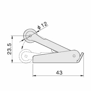 Seletor Rolo curso 23,5mm