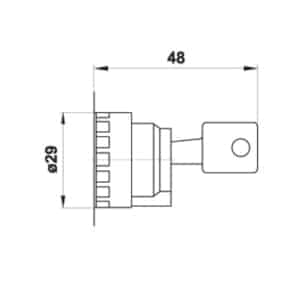 Botão para painel com Chave