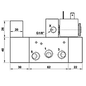 Válvula 5/2 Oscilante Comando Eléctrico Restart – 1/4″