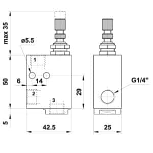 Válvula de Escape Rápido C/RFU 1/4″