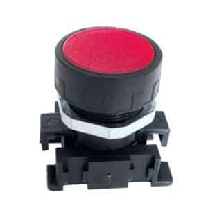 Botão Digital Protegido, vermelho, preto e branco