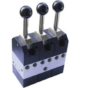 Multi-Válvula 5/3 de Manipulo 1/8″- Centros Abertos -2 Posições