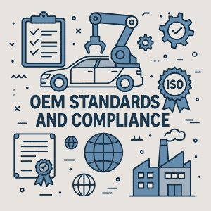 Graphic art about OEM standards and compliance