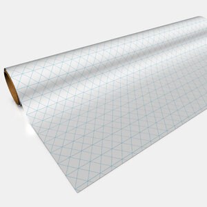 Gaming Paper 1" Isometric Rolls White