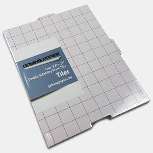 Gaming Paper Double-Sided Dry-Erase Tiles Grid/Grid