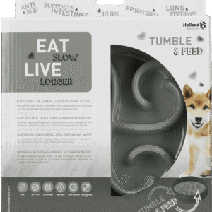 Eat Slow Live Longer Tumble Feeder Grijs