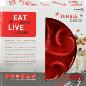 Eat Slow Live Longer Tumble Feeder Rood