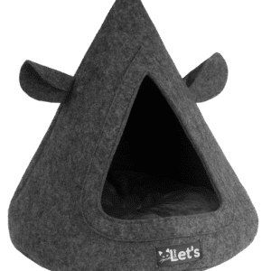 Knuffelhuis in vorm van tent voor katten en kleine honden, zacht en comfortabel.