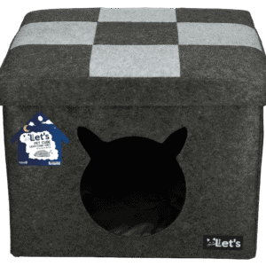 Mooie kattenhuis voor binnen, comfortabel en duurzaam.