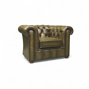 google engelse olijfgroene chesterfield stoel british racing green