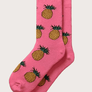 Calcetines de piña fondo rosado