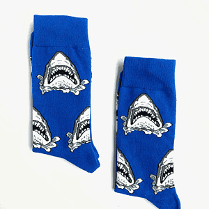 Calcetines con estampado de tiburón