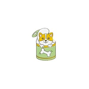 Pin Perrito enlatado