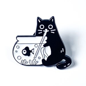Pin Gato Molestando un Pez