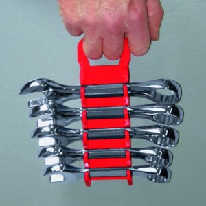 Wrench organization ideas: use a gripper organizer for stubby wrenches. 