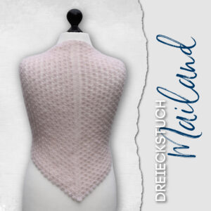 Elegantes Dreieckstuch MAILAND mit Reliefmaschen