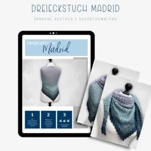 Klassisches Dreieckstuch MADRID mit Zackenbordüre