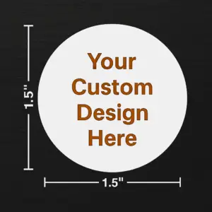 1.5 Inch Circle Logo Custom Hard Hat Stickers