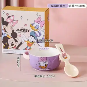Disney Daisy Duck Ceramic Bowl Set with Spoon