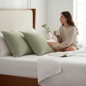 Cojín Chenille 50x50cm - Verde Salvia