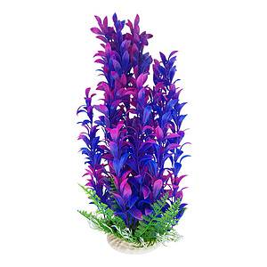 Purple Aquarium Plant with Base 12-13 Inch Tall