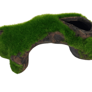 Ceramic Fallen Tree with Moss