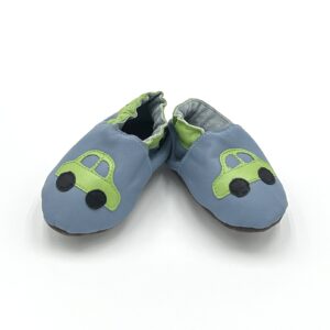 Lederfinkli "Auto"  auf blau