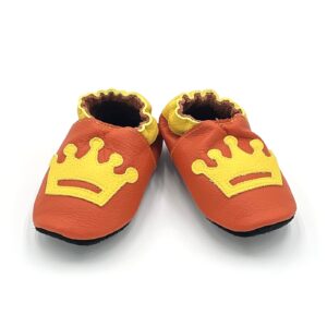 Lederfinkli "Krone" auf orange