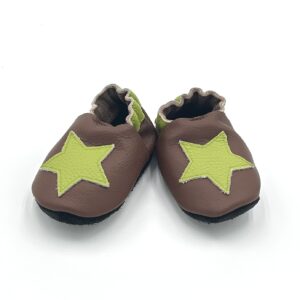 Lederfinkli "Stern" auf braun