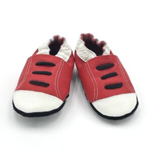 Lederfinkli "Turnschuh" rot