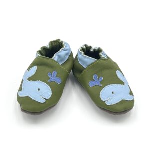 Lederfinkli "Wal"  auf grün