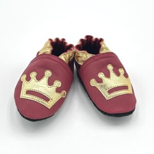 Lederfinkli "Krone"  auf rot