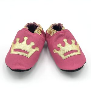 Lederfinkli "Krone"  auf pink