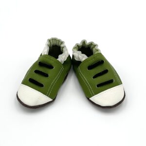 Lederfinkli "Turnschuh" grün