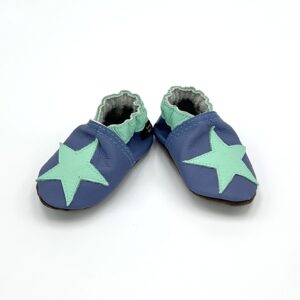 Lederfinkli "Stern" auf blau