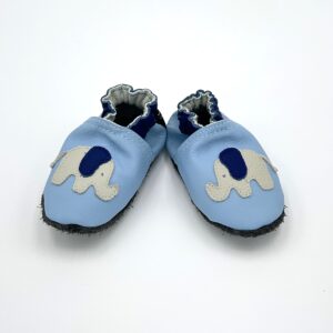 Lederfinkli "Elefant" auf hellblau