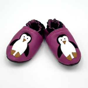 Lederfinkli "Pinguin"  auf pink