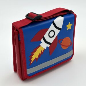 Kindergartentasche "Rakete" blau/rot