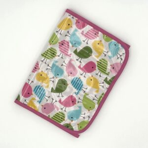 Windelbag "Vögel" pink/weiss